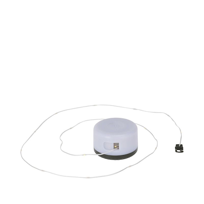 Campinglampe hvid Ø 9,8 cm H 4,8 cm