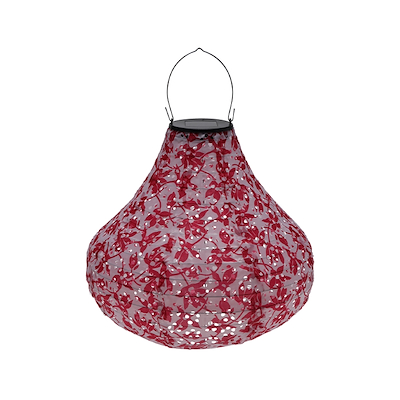 Solcelle lanterne pæreform assorterede farver H30 cm