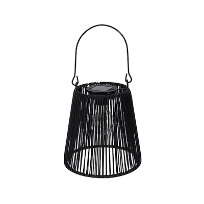 Solcelle lampe med håndtag sort H21 cm