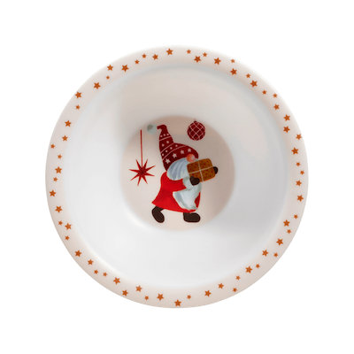 Børneservice med juledesign 5 dele assorteret