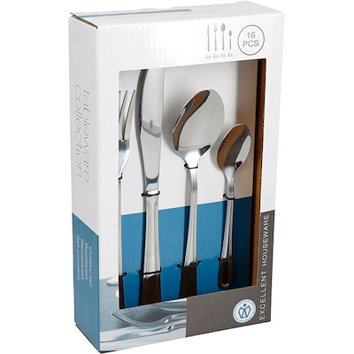 Bestiksæt 16 dele rustfrit stål