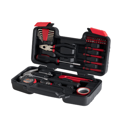 Værktøjssæt 40 dele sort