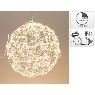 Lyskugle med 500 LED varm hvid Ø35 cm