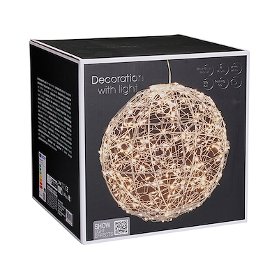 Lyskugle med 500 LED varm hvid Ø35 cm