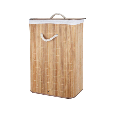 Vasketøjskurv foldbar bambus 40x30x60 cm