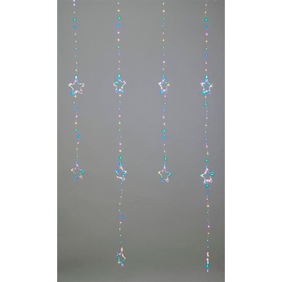 Lysforhæng 400 micro LED stjerner assorteret 200x200 cm