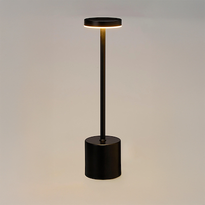 Bordlampe genopladelig sort H34,2 cm