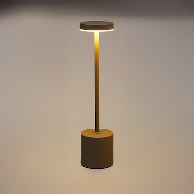 Bordlampe genopladelig taupe H34,2 cm