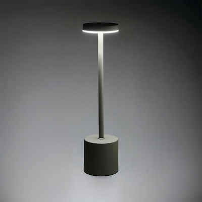 Bordlampe genopladelig taupe H34,2 cm