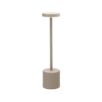 Bordlampe genopladelig taupe H34,2 cm