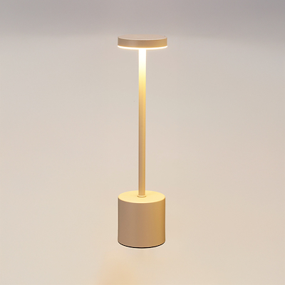 Bordlampe genopladelig creme H34,2 cm