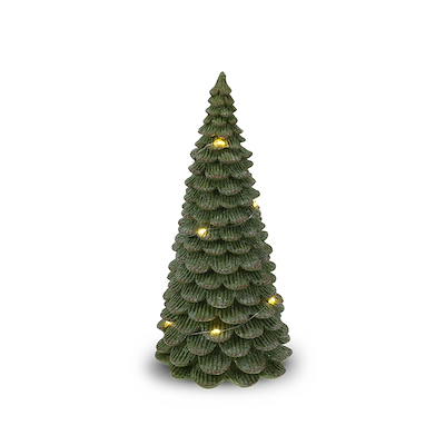 Juletræ med LED - 3 assorterede design H21 cm