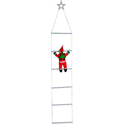 Julemand på stige 240 LED multifarvet 300 cm