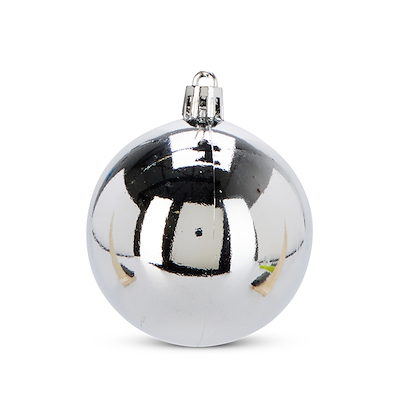 Julekugle 70 stk. sølvfarvet