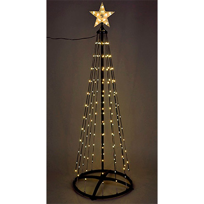 Lystræ 370 digitale LED varm hvid med stjerne Ø70x H210 cm