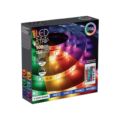 LED lysbånd multifarvet 5 meter