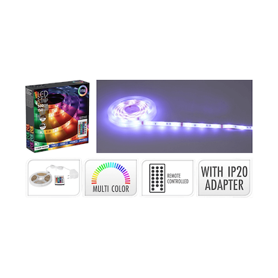 LED lysbånd multifarvet 5 meter