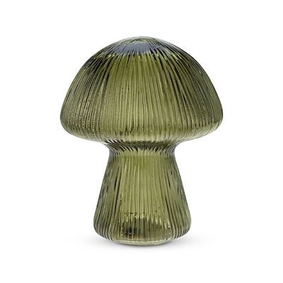 Svampe lampe med 10 LED lys grøn