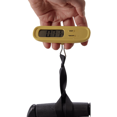 Digital kuffertvægt assorterede farver 50 kg