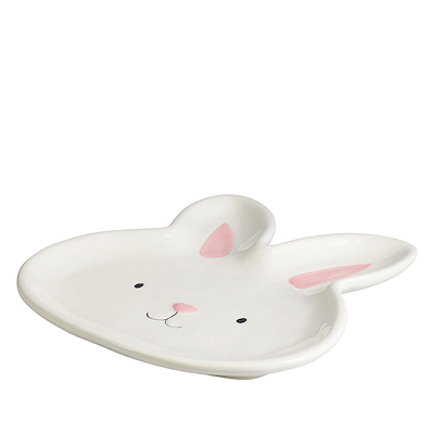 Kanin tallerken hvid dolomit 22 cm