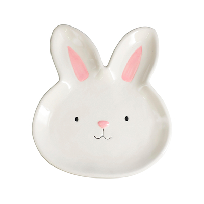 Kanin tallerken hvid dolomit 22 cm