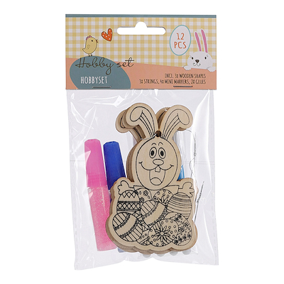 Påske mal-selv hobbysæt træ assorteret