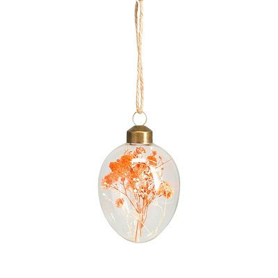 Påskeæg med tørrede blomster H 8,5 cm – sæt med 3 stk.