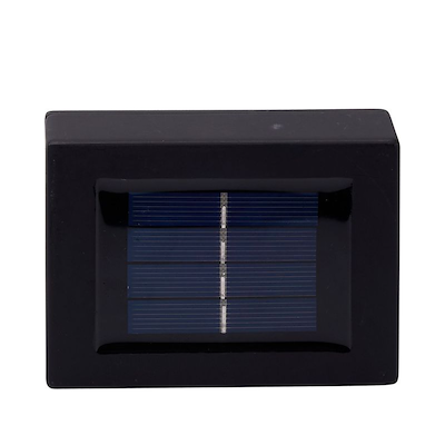 Solcellevæglampe sort 7x3x9,8 cm 2 stk.