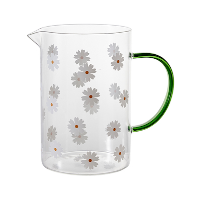 Glaskande med margueritter glas 1,6 liter