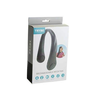 Nakkeventilator sort 16x21x6 cm 4,5 watt
