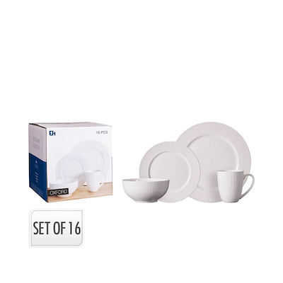 Service sæt hvid porcelæn 16 dele
