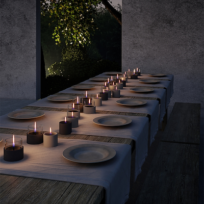 Tenderflame Breeze lanterne sort 2 stk