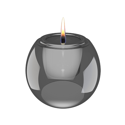 Tenderflame Globus candle grå Ø15 cm