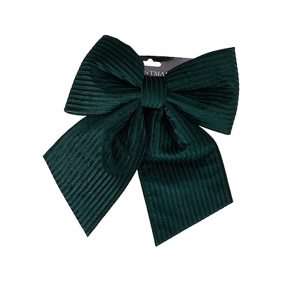 Julesløjfe velour assorteret rød/grøn 25x30 cm