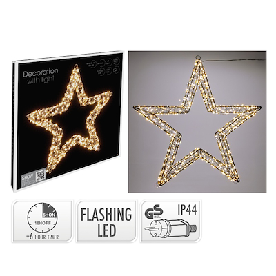 Lysstjerne med 1200 LED 56 x 56 cm