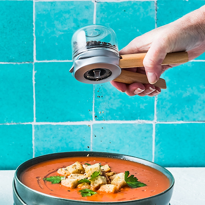 Dreamfarm Ortwo krydderikværn zink/bøg H7 cm