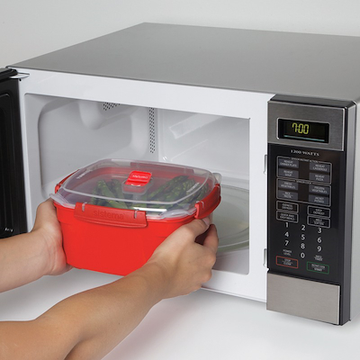 Sistema Microwave medium steamer / damper til mikroovn 2,4 liter rød