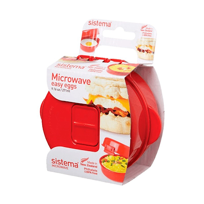 Sistema Microwave Easy Eggs mikroovnsbøtte rød 271 ml