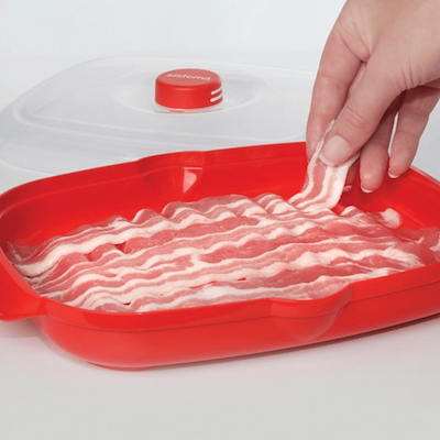 Sistema Microwave easy bacon til mikroovn rød
