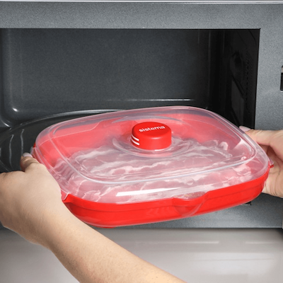 Sistema Microwave easy bacon til mikroovn rød