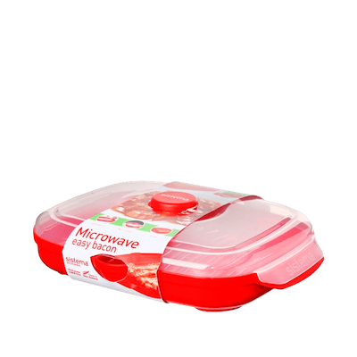 Sistema Microwave easy bacon til mikroovn rød