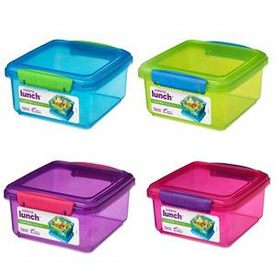 Sistema Lunch Plus Plastic - Color Food Box med låg 1,2 liter