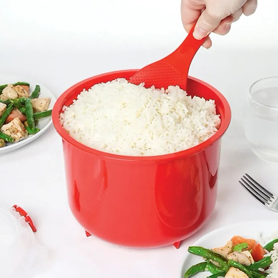 Sistema Microwave mikrobøtte og riskoger til mikroovn rød