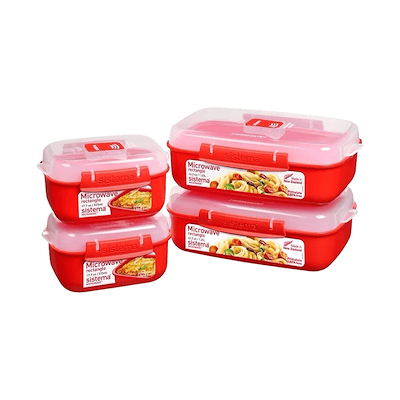 Sistema Microwave heat and eat 4 stk. mikrobøtte