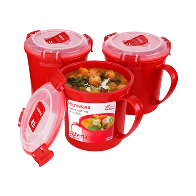 Sistema Microwave suppekop til mikroovn 3 stk.