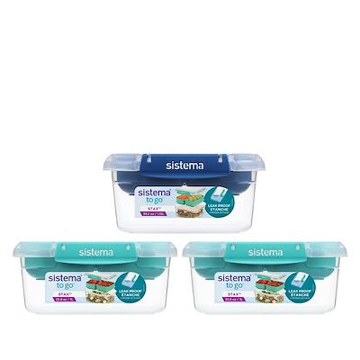 Sistema Stax To Go madkasse 1 liter 3 stk.