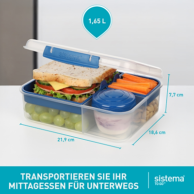 Sistema Bento Lunch To Go madkasser 2 stk. 1,65 liter