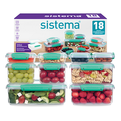 Sistema Klip It opbevaringssæt mint 18 dele