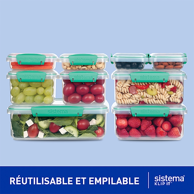 Sistema Klip It opbevaringssæt mint 18 dele