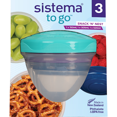 Stack'n'Nest Sistema Stack N Nest opbevaringsbøtte multifarvet 3 stk.